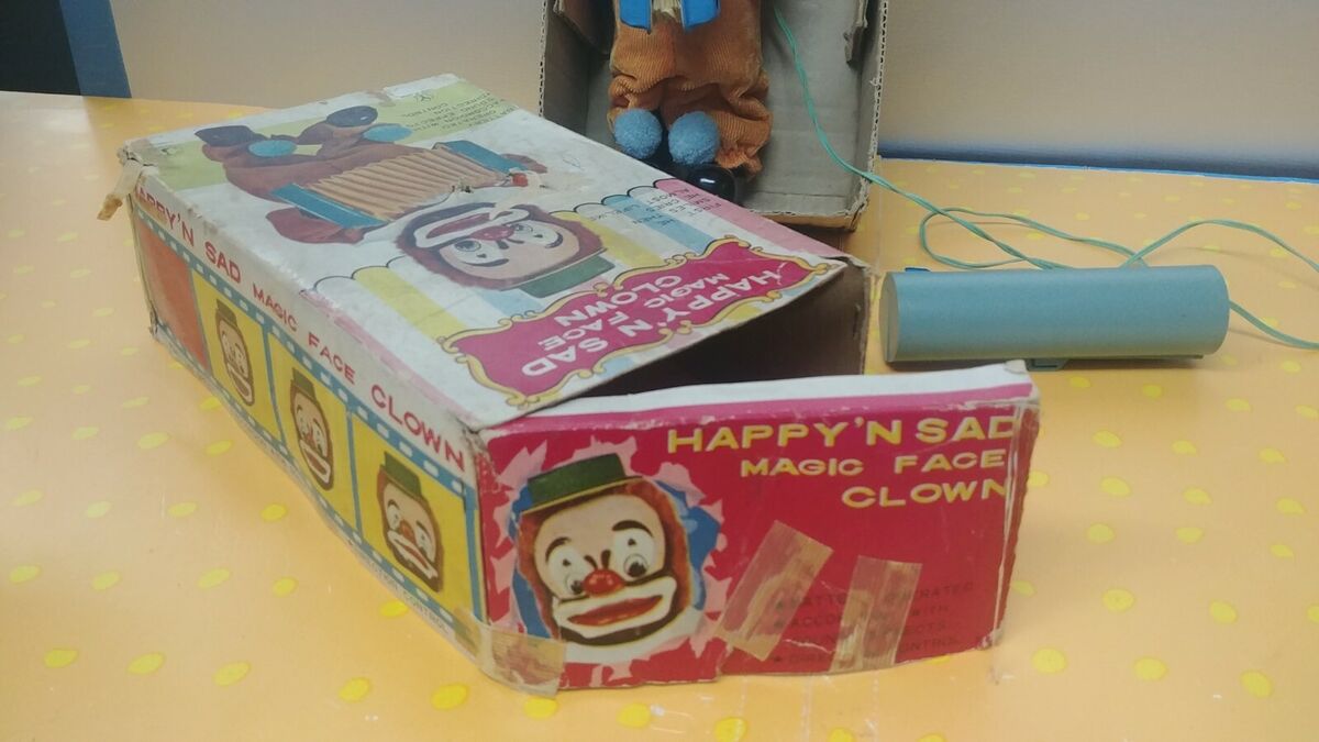 1960's Happy N' Sad Magic Face Clown Battery Operated 1960's Happy N' Sad Magic Face Clown Battery Operated