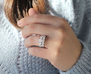 Ladies-14K-White-Gold-Diamond-Engagement-Ring-Wedding-Band-Bridal-Set-2-50-Ct