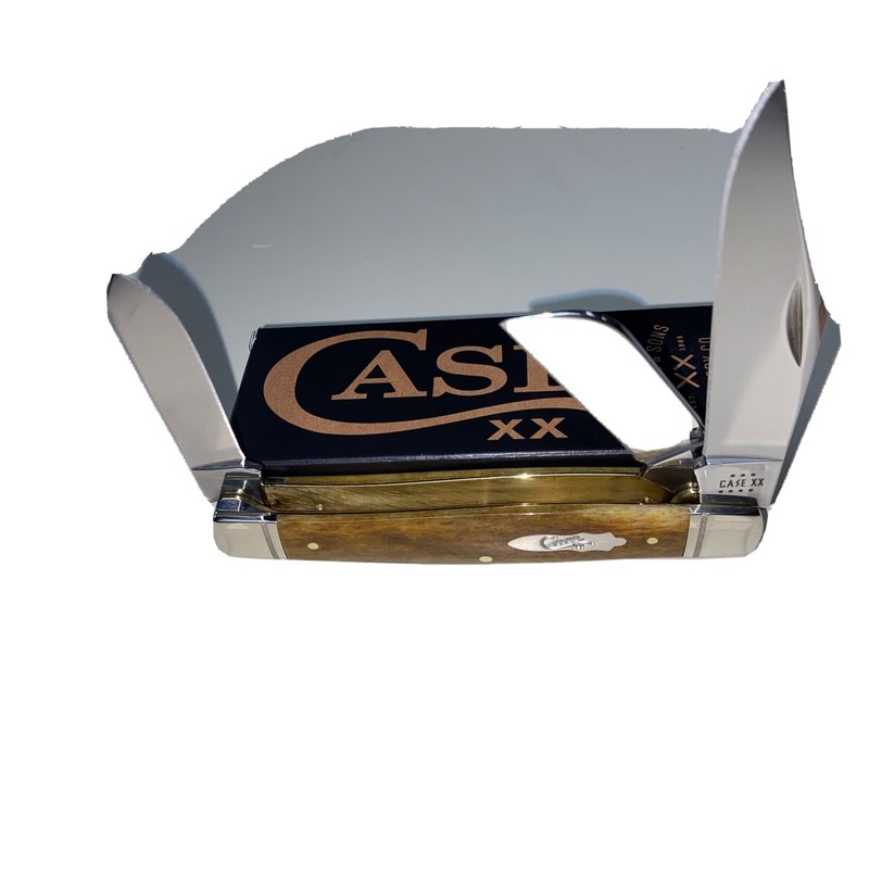 CASE XX #58204 ANTIQUE BONE SMOOTH LARGE STOCKMAN (6375 SS) FLUTED
