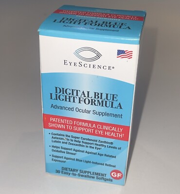 Eye Science Digital Blue Light Formula Ocular Support Supplement Exp 06/23