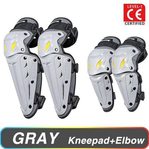 MX Motorcycle Motocross Hinged Knee Shin Pads Guard Protective Gear Body Armour - Foto 2 di 18