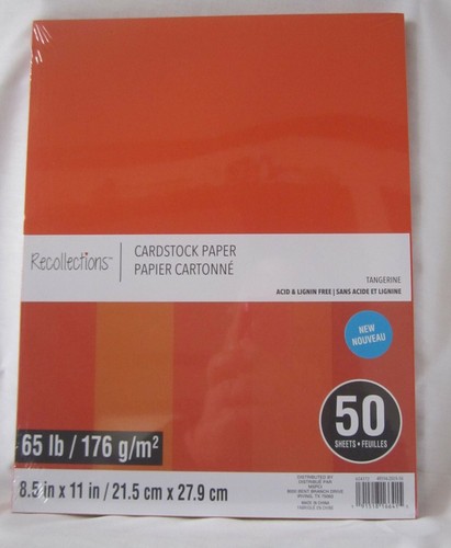 RECOLLECTIONS CARDSTOCK Paper 8 1/2" x 11" 50 Sheets 65 lb 5 COLOR PACK U PICK - Picture 80 of 82