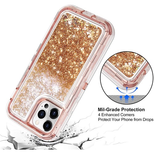 Stoßfeste Glitzer Bling Hülle für iPhone 12 11 Pro Max X 8 Robust Defender Cover - Bild 28 von 50