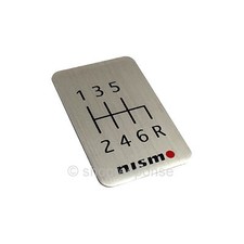 Nismo 6 Six Speed Aluminum Shift Pattern Badge Emblem Silver 96935-rn001 Genuine