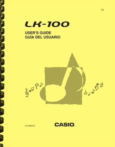 Casio LK100 LK-100 Keyboard USER GUIDE OWNER'S MANUAL - Picture 1 of 3
