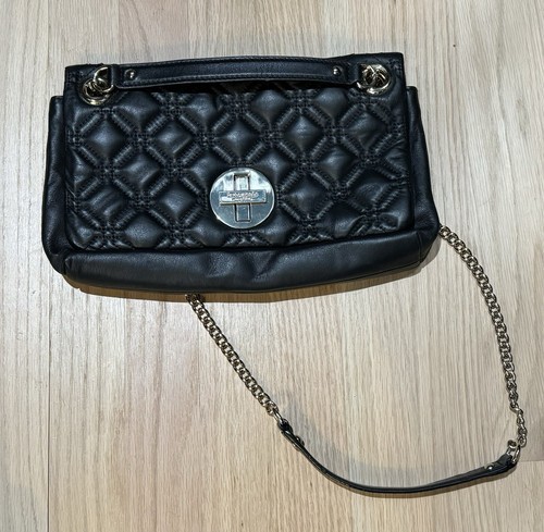 KATE SPADE CYNTHIA ASTOR COURT WKRU2651 QUILTED BLACK PURSE HANDBAG SHOULDER BAG - Picture 3 of 4