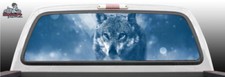 Wolf Staring Eyes Staring Art Perforated Rear Window Graphic Decal SUV Car Truck
