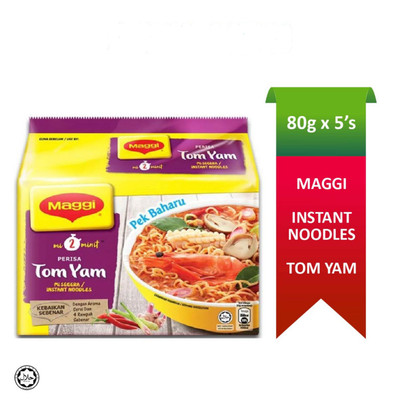 1 PACK (5s X 80g) MAGGI INSTANT NOODLES TOM YAM FLAVOR MALAYSIA JAKIM HALAL