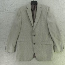 Lauren Ralph Lauren Blazer Jacket Coat Men 42L Gray Black Houndstooth Rayon