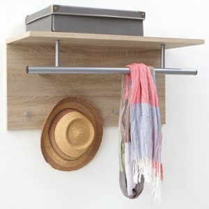 Porte-manteau mural 72x29,3x34,5 cm Chêne