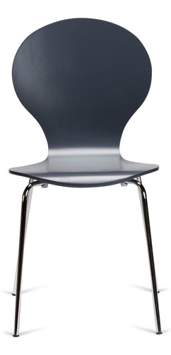 2 Grey Kimberley Bentwood Dining Chairs Chrome Leg Keeler Cafe Style VSlight2nds - Picture 5 of 6
