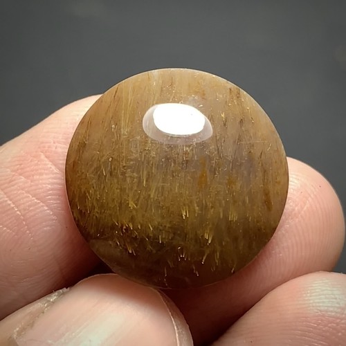 Goldener Sagenit Achat Cabochon 19x19x6 mm hochwertig 17,5 ct - Video 1 von 1