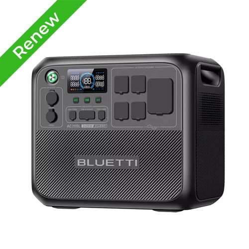 BLUETTI AC200L 2400W 2048Wh Power Station Solar Generator for Road Trip RVs