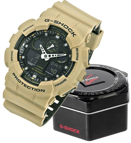 Casio GA100L-8A G-Shock Digital Analog Watch, Beige - Open Box - 第 1/9 張圖片