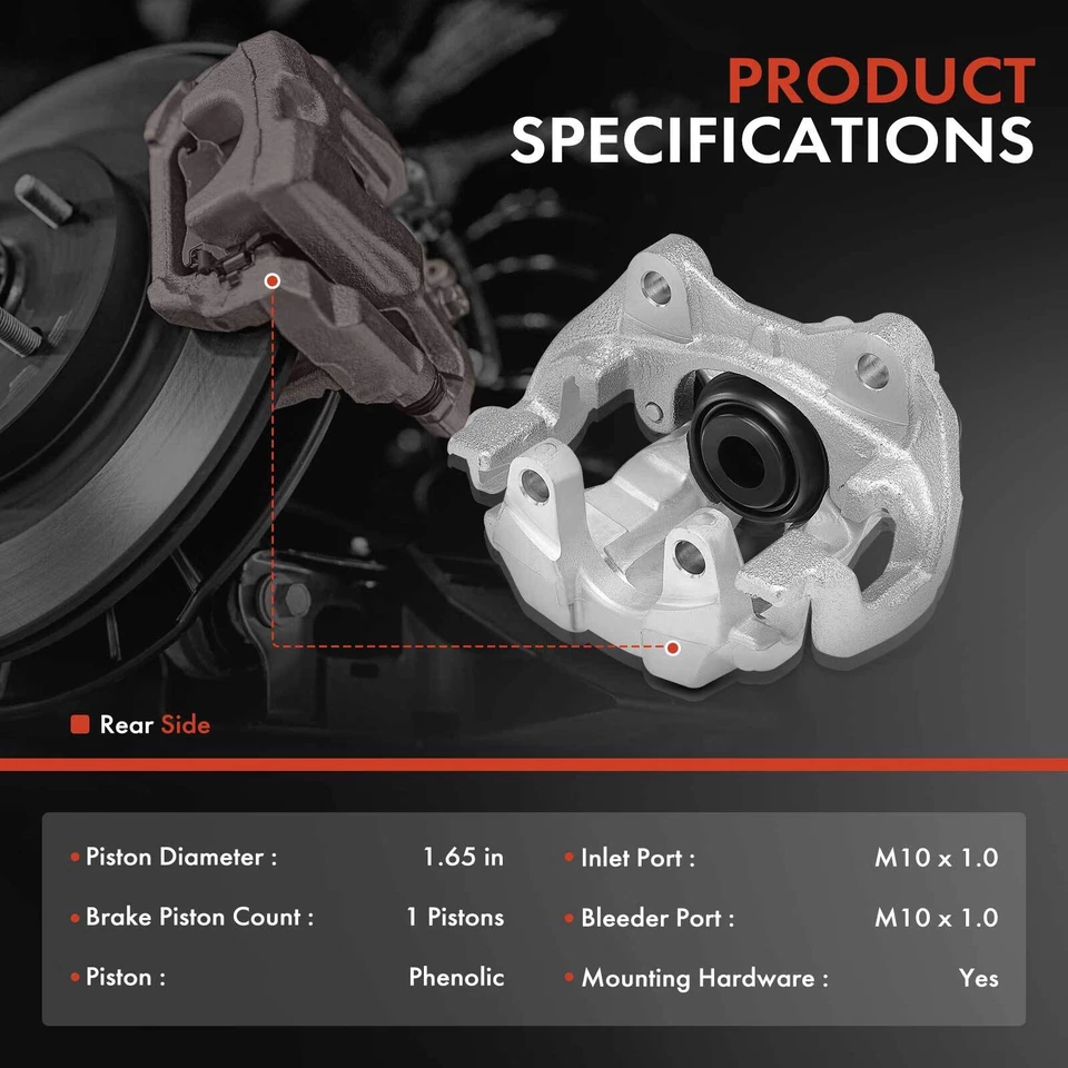 1x Pinza de freno de disco trasera izquierda con soporte para Mercedes-Benz W212 CLS400 E350/400 Foto 2 de 4