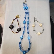 D&D DICE Bracelets and Necklace Jewelry - Gaming Gambling Party Fun - Handmade
