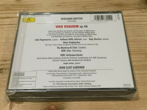 Signed by JOHN ELIOT GARDINER Britten War Requiem ORIG 1st DGG 2 CD BOX Signiert - Bild 2 von 4