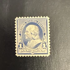 Franklin 1¢ Dull Blue Us 1880-Scott #219 MNH