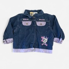 Vintage Disney navy denim jacket with Minnie Mouse embroidery size 18/24motnths