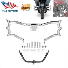 Chopped Engine Guard Bar Fairing Support For Harley Touring King Ultra FL 09-25