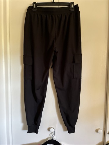 Pantalones de chándal Rachel Zoe para mujer cintura elástica negros talla M nuevos sin etiquetas - Imagen 4 de 9