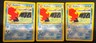 Pokémon Neo Revelation Octillery 46/64 Pac of 3 Cards 2LP 1MP