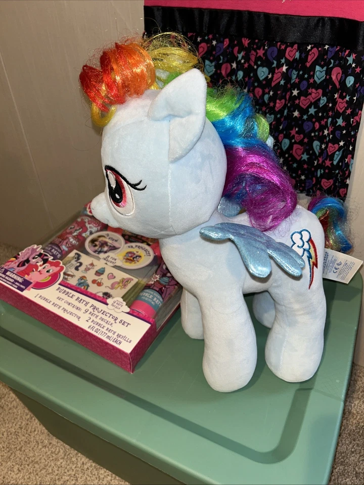 My Little Pony pink & black Dress ,bubble bath set.& plush toy M 7-8 - Image 3 of 4