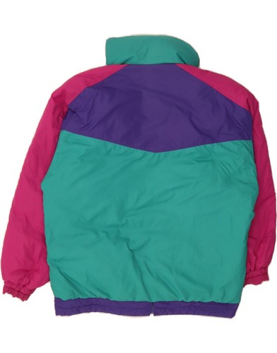 VINTAGE Mens Hooded Reversible Padded Jacket UK 44 2XL Purple BI01 - Picture 4 of 5