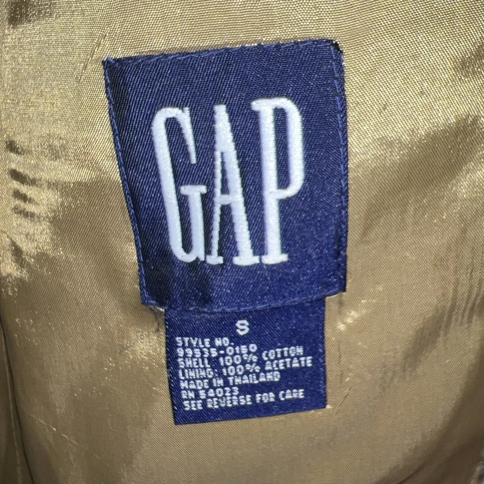 Blazer Gap Caqui Abrigo Deportivo Chaqueta Hombre Pequeño Caramelo 100% Algodón Estilo Geométrico Foto 4 de 4