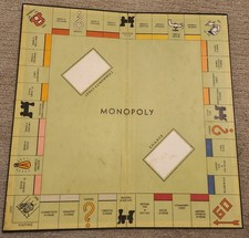 Vintage 1933 Charles Darrow White Box Monopoly Game Second Version Board Rare