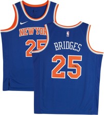 Mikal Bridges New York Knicks Autographed Nike Blue Icon Edition Swingman Jersey