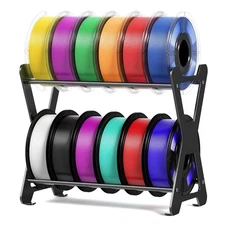 3D Filament Storage Rack, Desktop 3D Printer Filament Organizer, Rolling 3D Fila