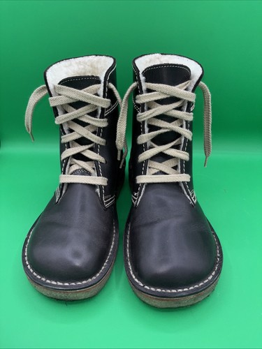 Duckfeet Women's Odense Leather Wool Lind Lace-Up Boots Slate Grey Size EU 40 - Picture 6 of 11