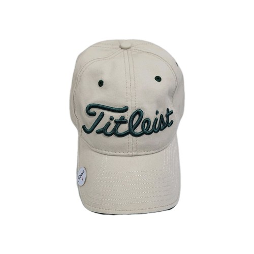 Titleist Beige New Era Adjustable Cap Green Raised Lettering 32325-2Clo4 - Bild 1 von 6