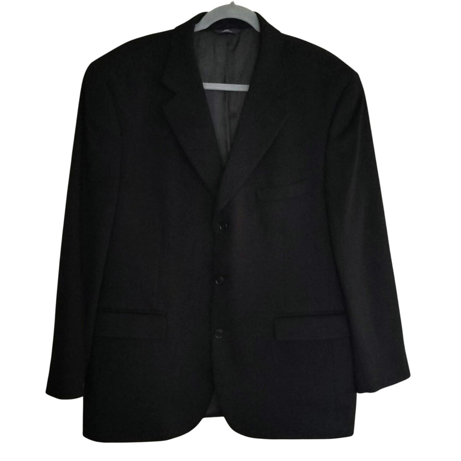 346 Brooks Brothers Size 45R 100% Cashmere Jacket Blazer Black Office Career