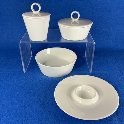 6 Pcs Bauscher Weiden PURITY 614/5/6 White Noble China Porcelain Tableware - NEW