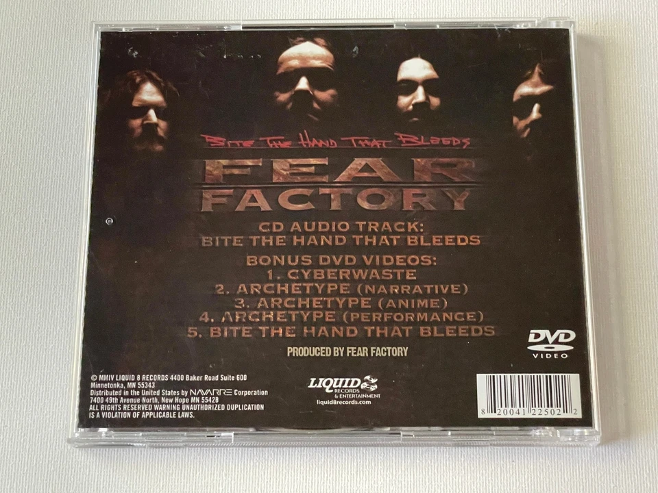 FEAR FACTORY Bite The Hand That Bleeds CD DVD Maxi Single 2004 Rare OOP EP Metal - Image 3 of 4