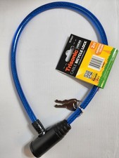 2FT Bike Cable Lock w/ Keys Bicycle Security Lock Scooter Helmet Lock
