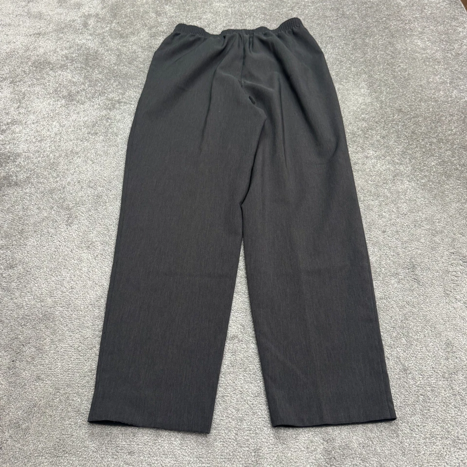 Pantalones de vestir Alia vintage años 90 pierna ancha cintura elástica para mujer 16 gris oscuro Foto 2 de 4