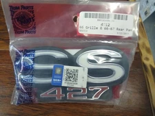 USA-Made! 1966 Chevelle Grille & 66-67 Rear Panel Emblem "SS 427" NEW Trim Parts