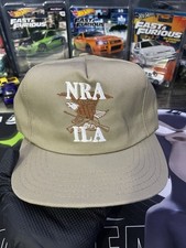VINTAGE NRA ILA Embroidered Khaki Snapback Adjustable Hat Made in USA