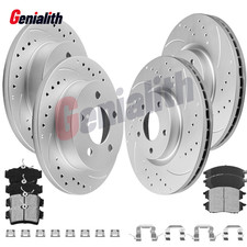 10.8 Front 10.5 Rear Drilled Rotors Brakes Pa...