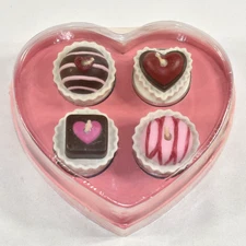 White Barn Candle Co Truffle Candle Bon Bons Tealight 4 Ct Valentine's Day