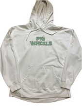 Pig Wheels Skateboard Hoodie Y2K White Xl