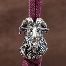 Orc EDC Paracord Knife Beads Lanyard Silver Brass DIY Tool Woven Pendant Charm