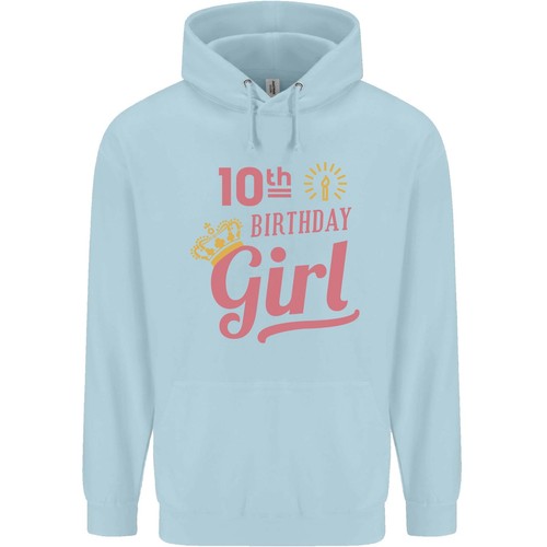 10th Birthday Girl 10 Year Old Princess Childrens Kids Hoodie - Picture 8 of 39