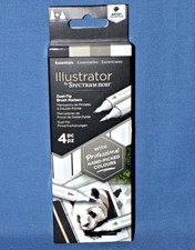 Illustrator Essentials Alcohol Blendable Markers Dual Tip Brush  Fine Spectrum