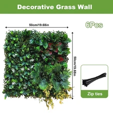 Artificial Grass Wall Panels 50X50Cm Boxwood Wall Panels Faux Greenery Privacy F