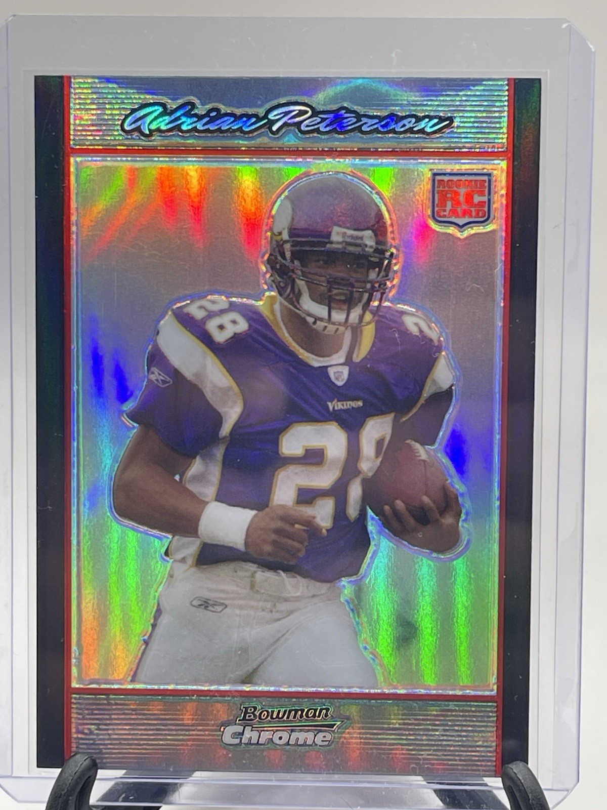 2007 Bowman Chrome BC65 Refractor Adrian Peterson RC Minnesota Vikings