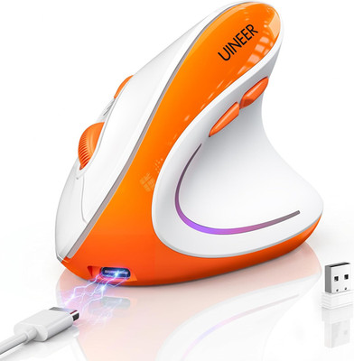Ergonomic Vertical Mouse, Tri-Mode Wireless, Rechargeable, 4 DPI